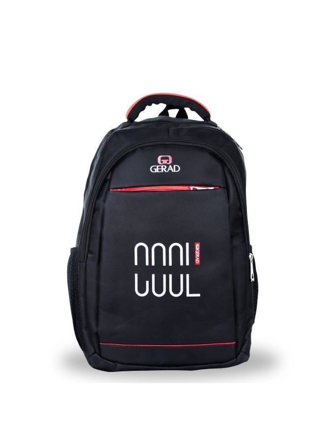 GERAD backpack-black with red accents-business school travel daypack for men and women - Image 1